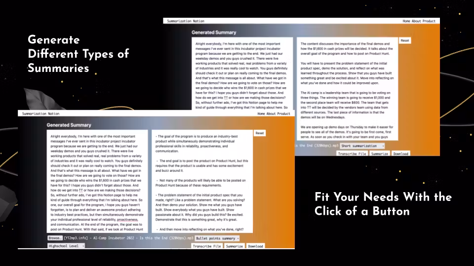 Thumbnail for project: Summarization Nation